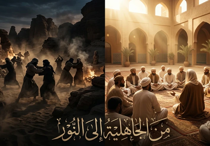  أخلاق صحابة رسول الله بين الجاهلية والإسلام: رحلة التحول الأخلاقي الذي غيّر العالم