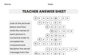 شيت Puzzle Back to School للأطفال | نشاط تعليمي ممتع للعودة إلى المدرسة