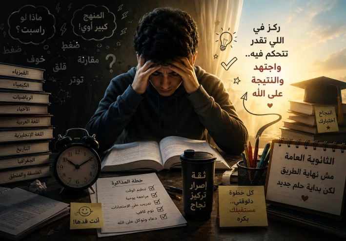 "رهبة الثانوية العامة: ليه بنحس بالخوف؟ وازاي نحول القلق إلى تفوق؟"