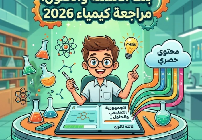 📥 تحميل مراجعة الجمهورية التعليمي في الكيمياء بالإجابات للصف الثالث الثانوي 2026 PDF – أقوى مراجعة نهائية قبل الامتحان