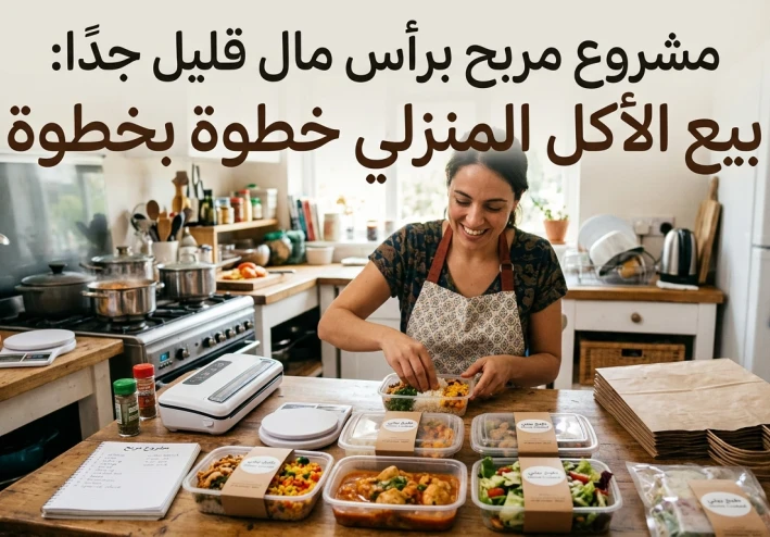 مشروع مربح برأس مال قليل جدًا: بيع الأكل المنزلي خطوة بخطوة
