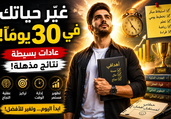 كيف تغيّر حياتك في 30 يومًا؟ أسرار تطوير الذات والإنتاجية التي لا يخبرك بها أحد!