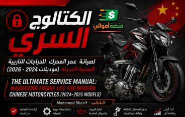 الكتالوج السري لصيانة عمر المحرك للدراجات النارية الصينية الحديثة (موديلات 2024 - 2026)