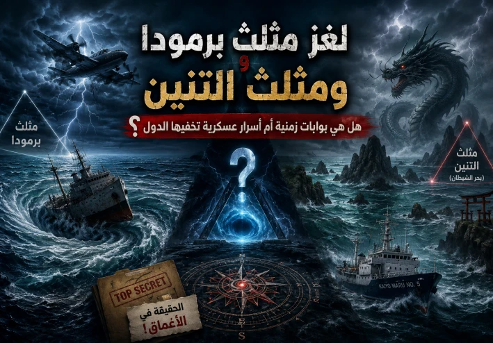⚠️ لغز مثلث برمودا ومثلث التنين: هل هي بوابات زمنية أم أسرار عسكرية تخفيها الدول؟ 🌊✈️