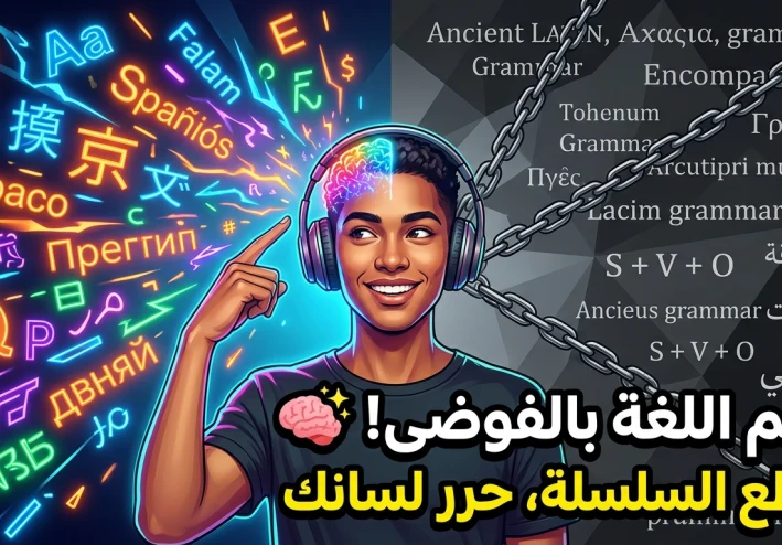 هندسة الفوضى: كيف تتعلم لغة جديدة عبر التوقف عن محاولة إتقانها؟