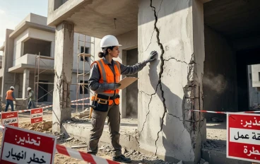 كيف تكشف عيوب الخرسانة والتشققات الخطيرة في منزلك قبل الشراء؟ دليل شامل لحماية استثمارك العقاري