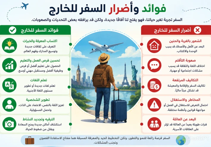 فوائد وأضرار السفر إلى الخارج: بين الفرص والتحديات
