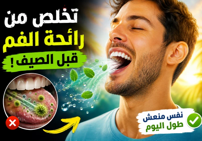 كيف تتخلص من رائحة الفم الكريهة قبل الصيف