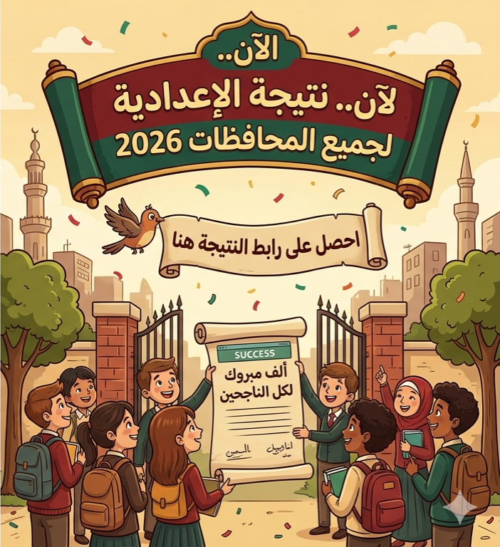 صورة مقال ✔️ رابط نتيجة الشهادة الإعدادية جميع المحافظات 2026 بالاسم ورقم الجلوس.. استعلم الآن فور اعتماد النتيجة