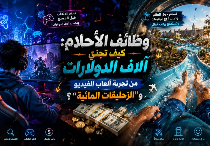 🕹️ وظائف الأحلام: كيف تجني آلاف الدولارات من تجربة ألعاب الفيديو و"الزحليقات المائية"؟ 🌊🔥