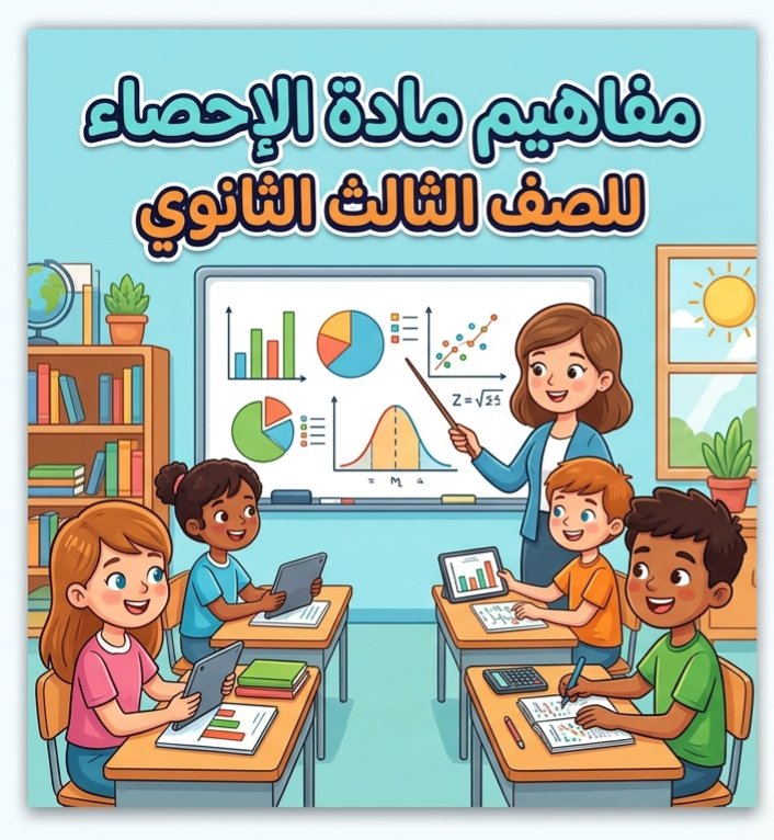 صورة مقال 📕 مفاهيم الإحصاء للصف الثالث الثانوي 2026 PDF | تحميل أهم المفاهيم والنقاط الأساسية قبل الامتحان