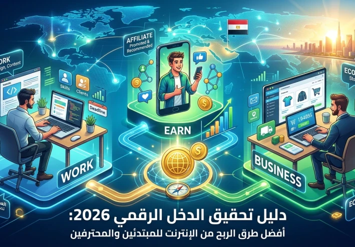 دليل تحقيق الدخل الرقمي 2026: أفضل طرق الربح من الإنترنت للمبتدئين والمحترفين