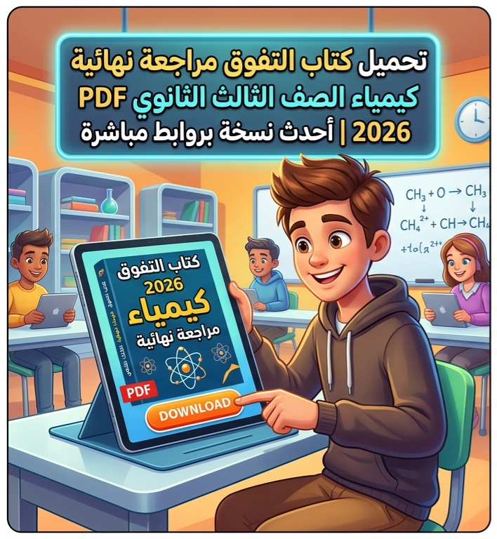 صورة مقال 📥 تحميل كتاب التفوق مراجعة نهائية كيمياء الصف الثالث الثانوي PDF 2026 كامل | أحدث نسخة بروابط مباشرة