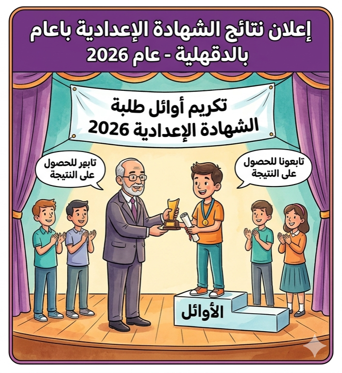 صورة مقال 📝 اعتماد نتيجة الشهادة الإعدادية بالدقهلية 2026 رسميًا.. نسب نجاح مرتفعة وتكريم الأوائل ورابط النتيجة المباشر