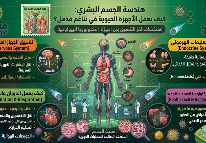 هندسة الجسم البشري – كيف تعمل الأجهزة الحيوية في تناغم مذهل؟