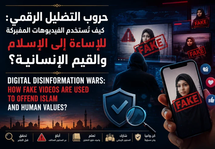 حروب التضليل الرقمي: كيف تُستخدم الفيديوهات المفبركة للإساءة إلى الإسلام والقيم الإنسانية؟