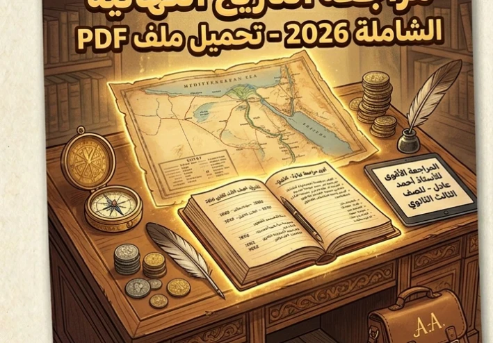 📕 تحميل أقوى مراجعة نهائية في التاريخ للصف الثالث الثانوي 2026 PDF للأستاذ أحمد عادل | مراجعة شاملة قبل الامتحان