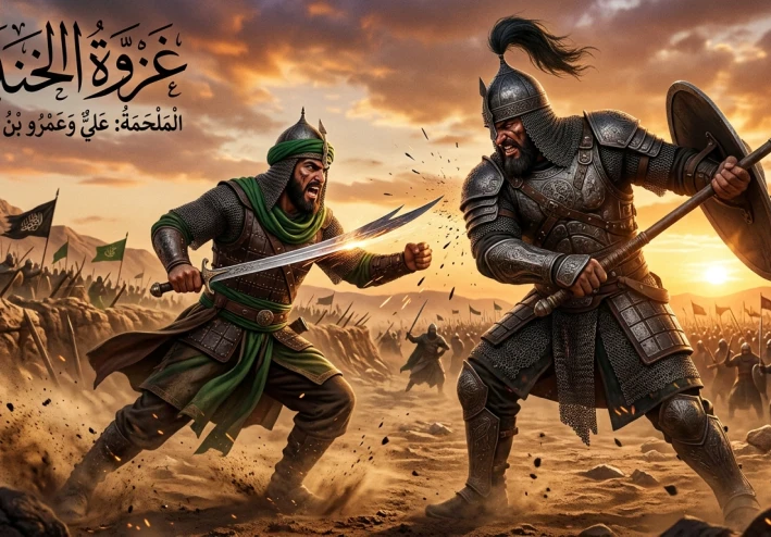مبارزة عمرو بن ود وعلي بن أبي طالب: المعركة التي غيّرت مسار غزوة الخندق