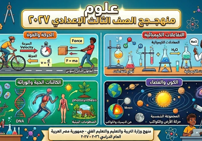 منهج العلوم للصف الثالث الإعدادي: دليل شامل للفصل الدراسي الأول 2026-2027