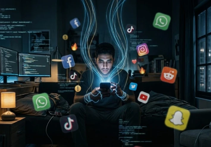 🧠 الـتلاعب النفسي الرقمي: كيف تجعلك المنصات الكبرى "مدمناً" دون أن تشعر؟ 📱❌