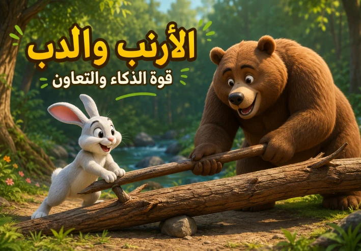 عندما اجتمع الذكاء والقوة : الأرنب والدب