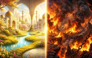 العنوان: نعيم الجنة وعذاب النار: المصير الأبدي الذي ينتظر الإنسان
