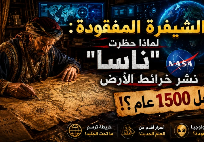 🛸 الشيفرة المفقودة: لماذا حظرت "ناسا" نشر خرائط الأرض قبل 1500 عام؟ 🗺️❌