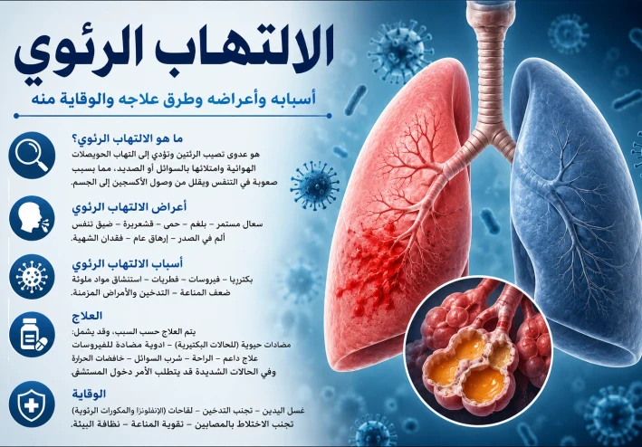 الالتهاب الرئوي: مرض خطير يصيب الجهاز التنفسي