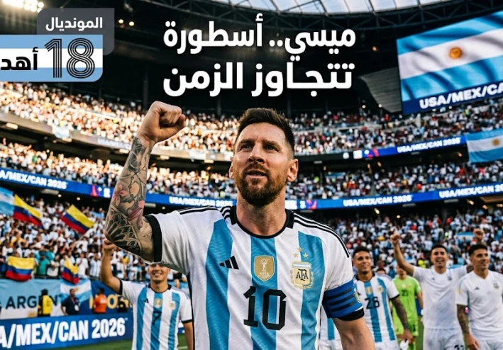 "أسطورة تتجاوز الزمن: ميسي يقهر الأرقام القياسية ويتصدر هدافي كأس العالم 2026"