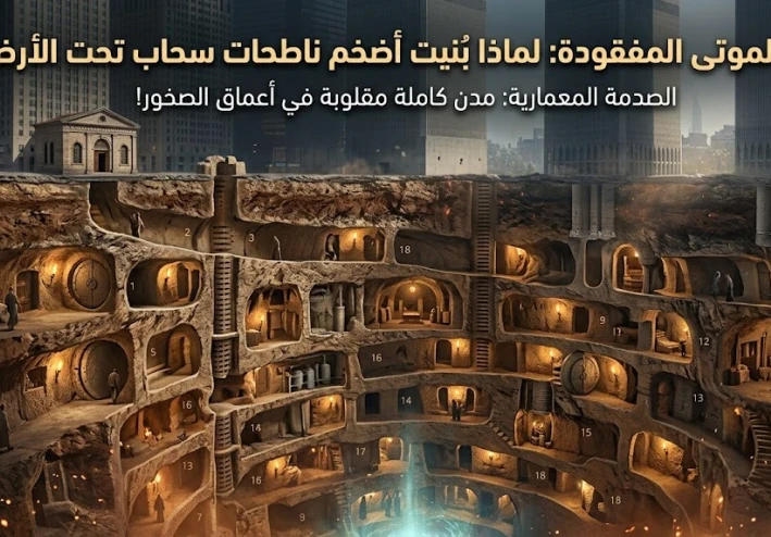 🏯 مدن الموتى المفقودة: لماذا بُنيت أضخم ناطحات سحاب في التاريخ تحت الأرض وليس فوقها؟ 💀❌