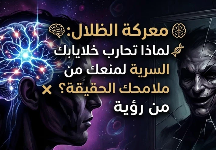 👁️ معركة الظلال: لماذا تحارب خلاياك السرية لمنعك من رؤية ملامحك الحقيقية؟ 🧬❌