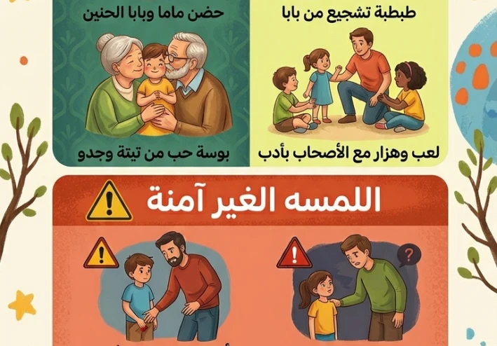 اللمسه الامنه واللمسه الغير امنه للاطفال