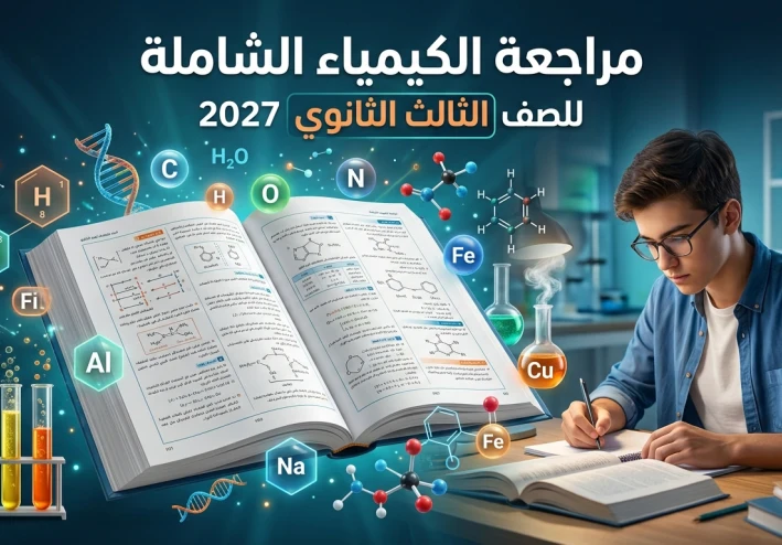 مراجعة الكيمياء الصف الثالث الثانوي 2027 | شرح المنهج كاملا بأسلوب مبسط وأهم الأسئلة المتوقعة للامتحان