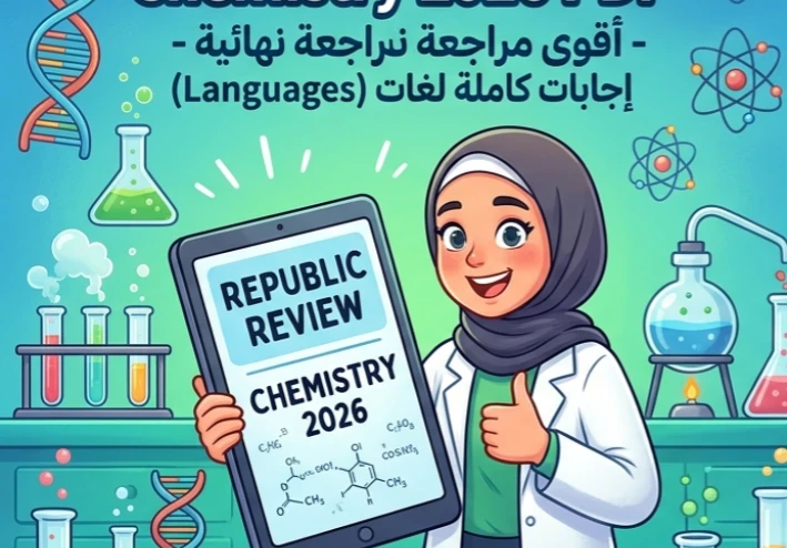 📥 تحميل مراجعة الجمهورية التعليمية Chemistry 2026 PDF بالإجابات للصف الثالث الثانوي لغات | أقوى مراجعة نهائية قبل الامتحان