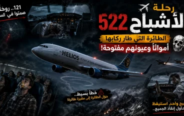 ✈️ رحلة الأشباح 522: الطائرة التي طار ركابها أمواتاً وعيونهم مفتوحة! 💀 ديرنكويو السماء