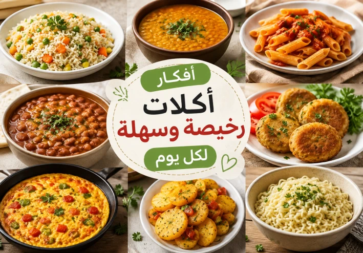 أفكار أكلات رخيصة وسهلة لكل يوم.. وجبات اقتصادية ولذيذة تناسب جميع الأسر