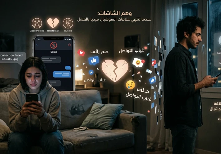 وهم الشاشات: عندما تنتهي علاقات السوشيال ميديا بالفشل