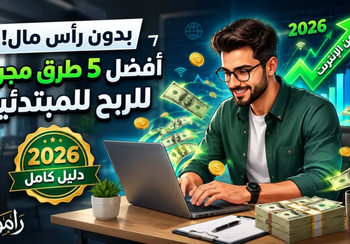 بدون رأس: مال أفضل 5 طرق مؤكدة للربح من الإنترنت للمبتدئين في 2026