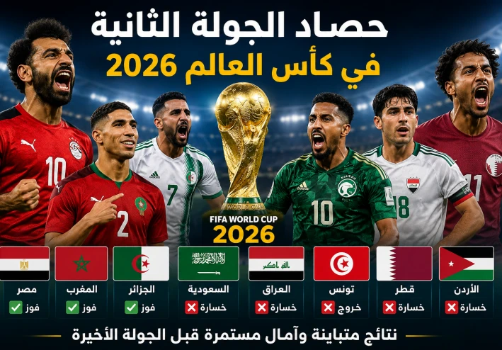 حصاد المنتخبات العربية في الجولة الثانية مم المونديال 🔥🔥