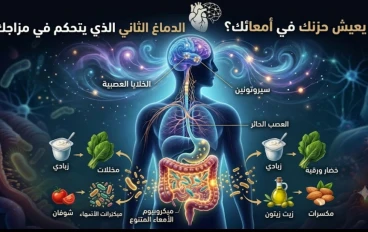 هل يعيش حزنك في أمعائك؟   الدماغ الثاني الذي يتحكم في مزاجك دون أن تدري!