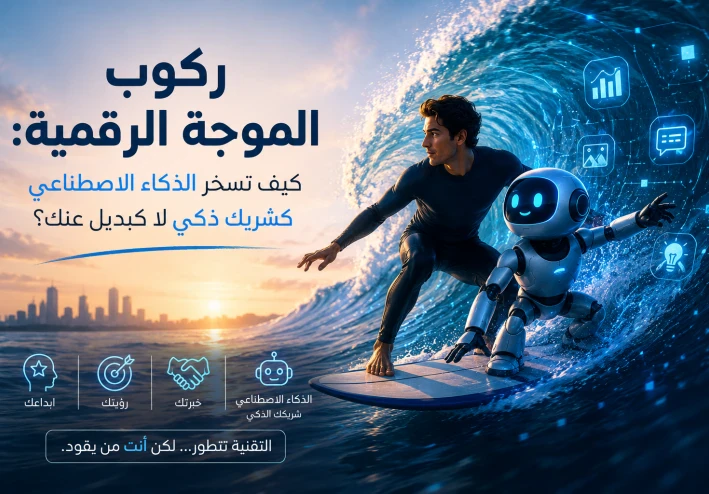 ركوب الموجة الرقمية: كيف تسخر الذكاء الاصطناعي كشريك ذكي لا كبديل عنك؟