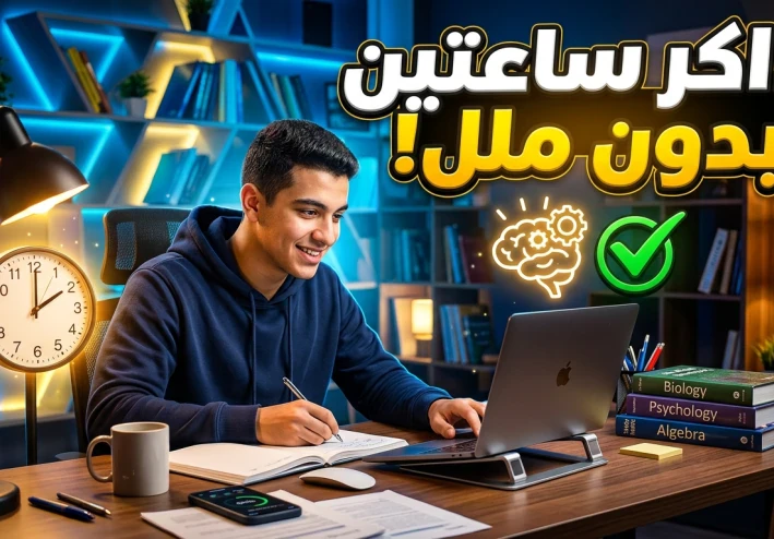 كيف تذاكر بتركيز لمدة ساعتين بدون ملل؟