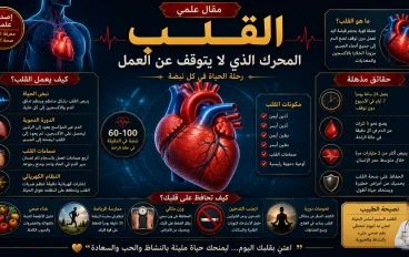 القلب: المحرك الذي لا يتوقف عن العمل