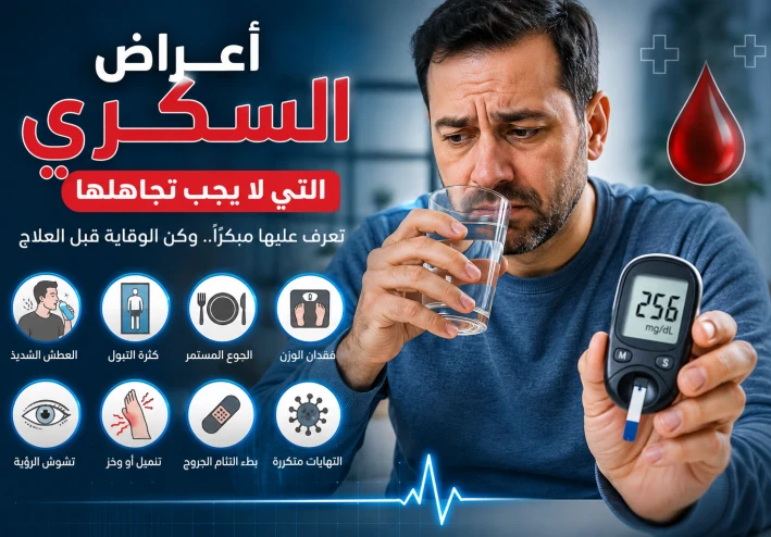 أعراض السكري التي لا يجب تجاهلها.. علامات مبكرة قد تنقذ حياتك