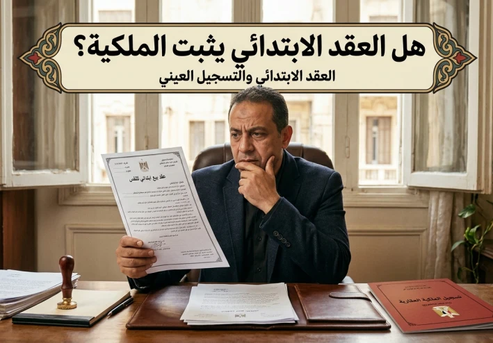هل العقد الابتدائي يثبت الملكية؟