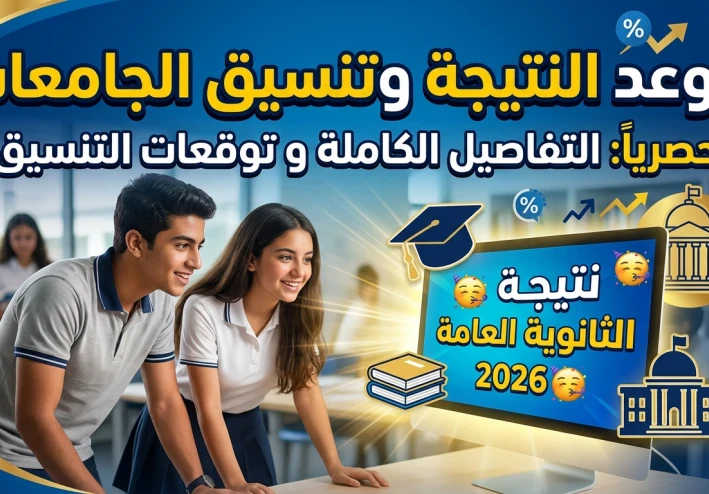 نتيجة الثانوية العامة 2026.. موعد ظهور النتيجة وتوقعات تنسيق الجامعات والكليات بعد انتهاء الامتحانات
