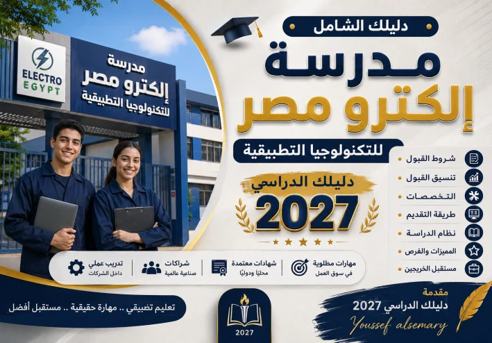مدرسة إلكترو مصر 2026.. الشروط والمجموع وطريقة التقديم بالتفصيل