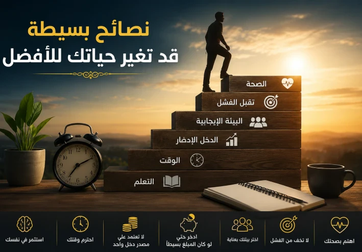 7 نصائح بسيطة قد تغير حياتك للأفضل