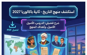 📚 منهج التاريخ للصف الثاني البكالوريا 2027 الجديد PDF | كل الدروس والفصول بالتفصيل وخطة التفوق الكاملة