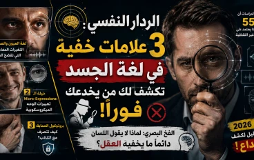 🧠 الردار النفسي: 3 علامات خفية في لغة الجسد تكشف لك من يخدعك فوراً! 🕵️‍♂️❌